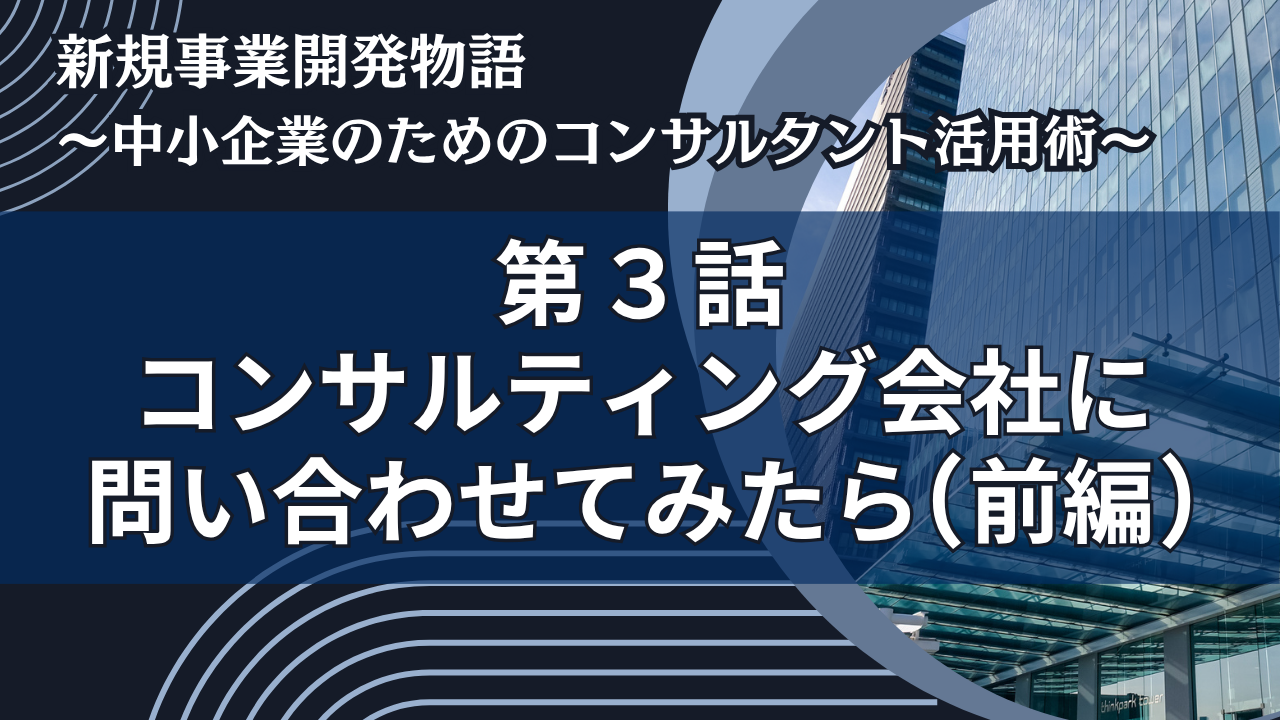 第3話 コンサルティング会社に問い合わせてみたら(前編)　