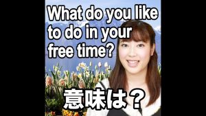 What do you like to do in your free time?の意味